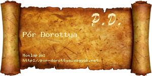 Pór Dorottya névjegykártya
